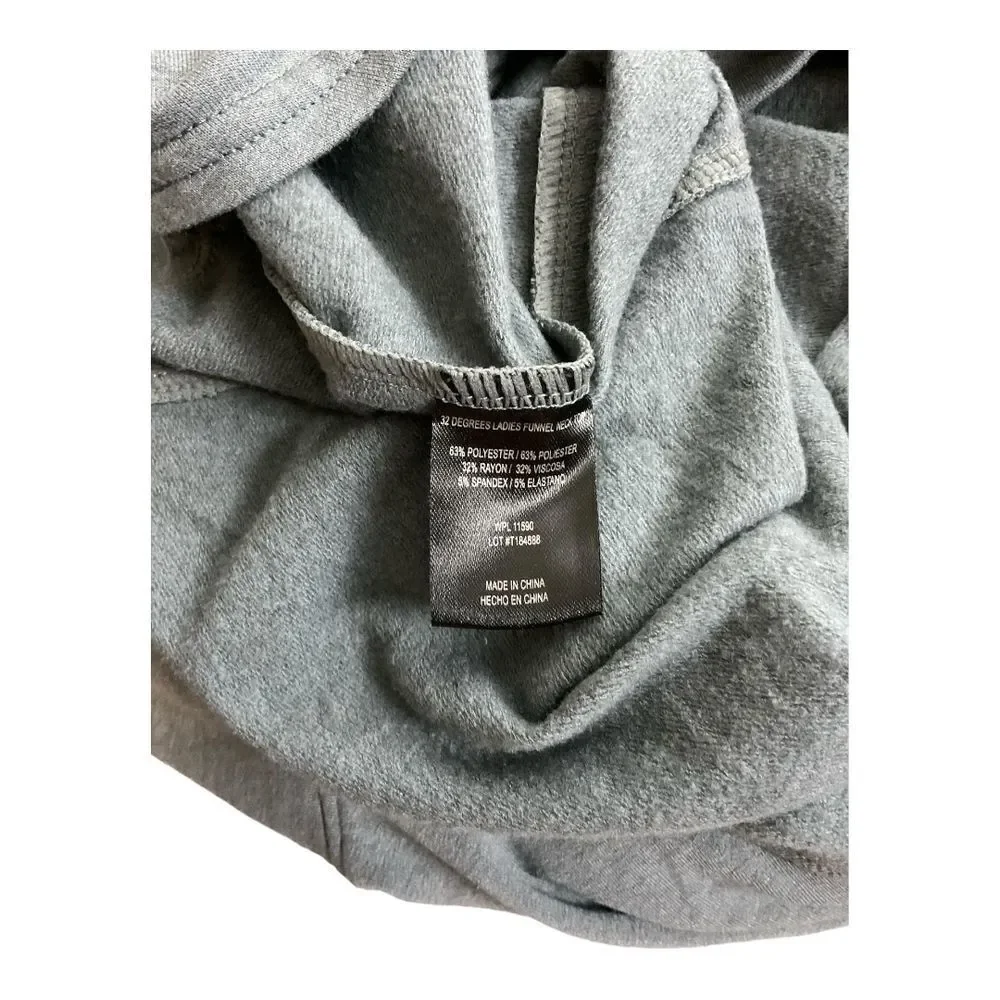 32 Degrees Heat Womans Long Sleeve Top Size‎ S Grunge Minimalist Capsule Warm